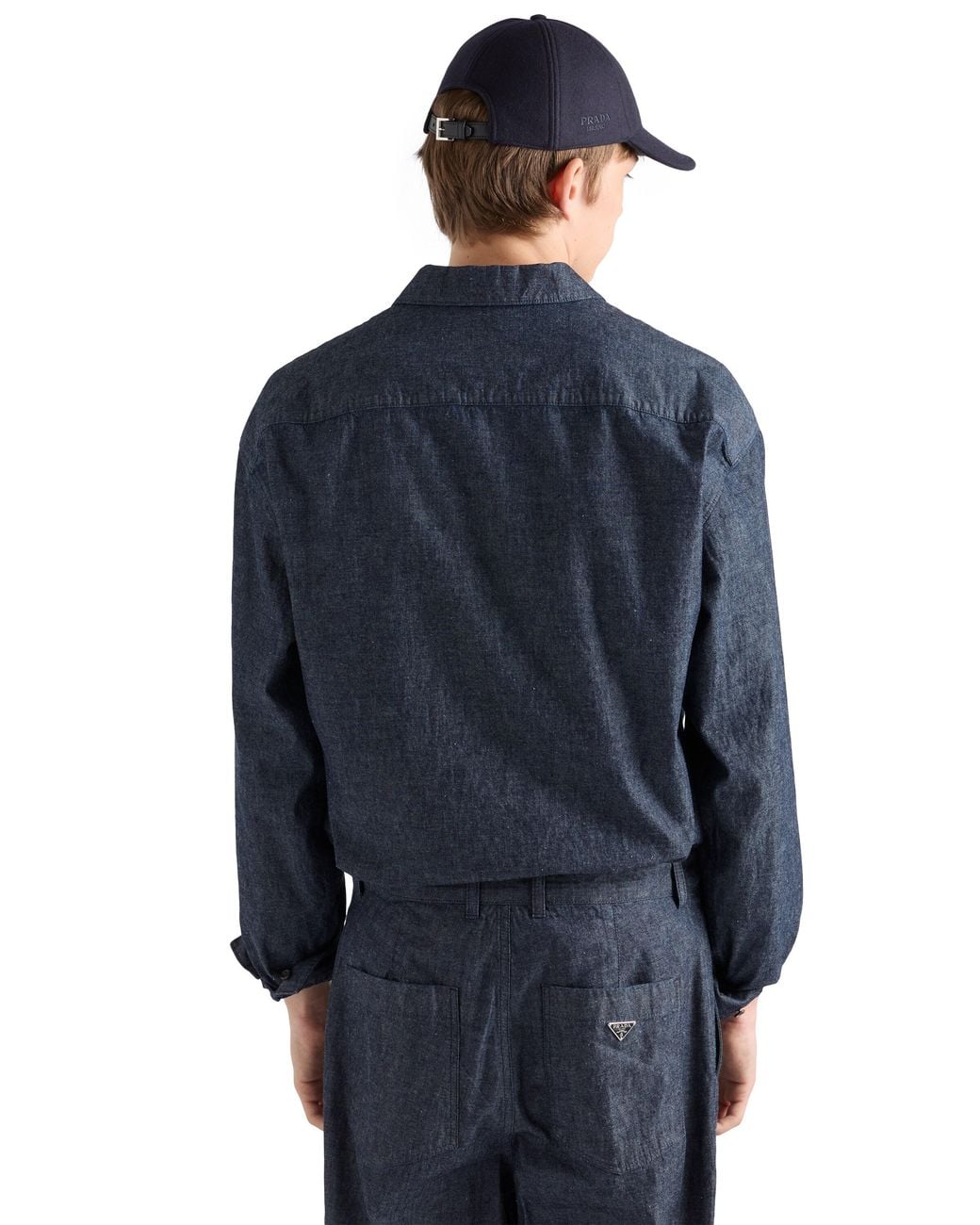 Prada Blue Chambray Shirt for men