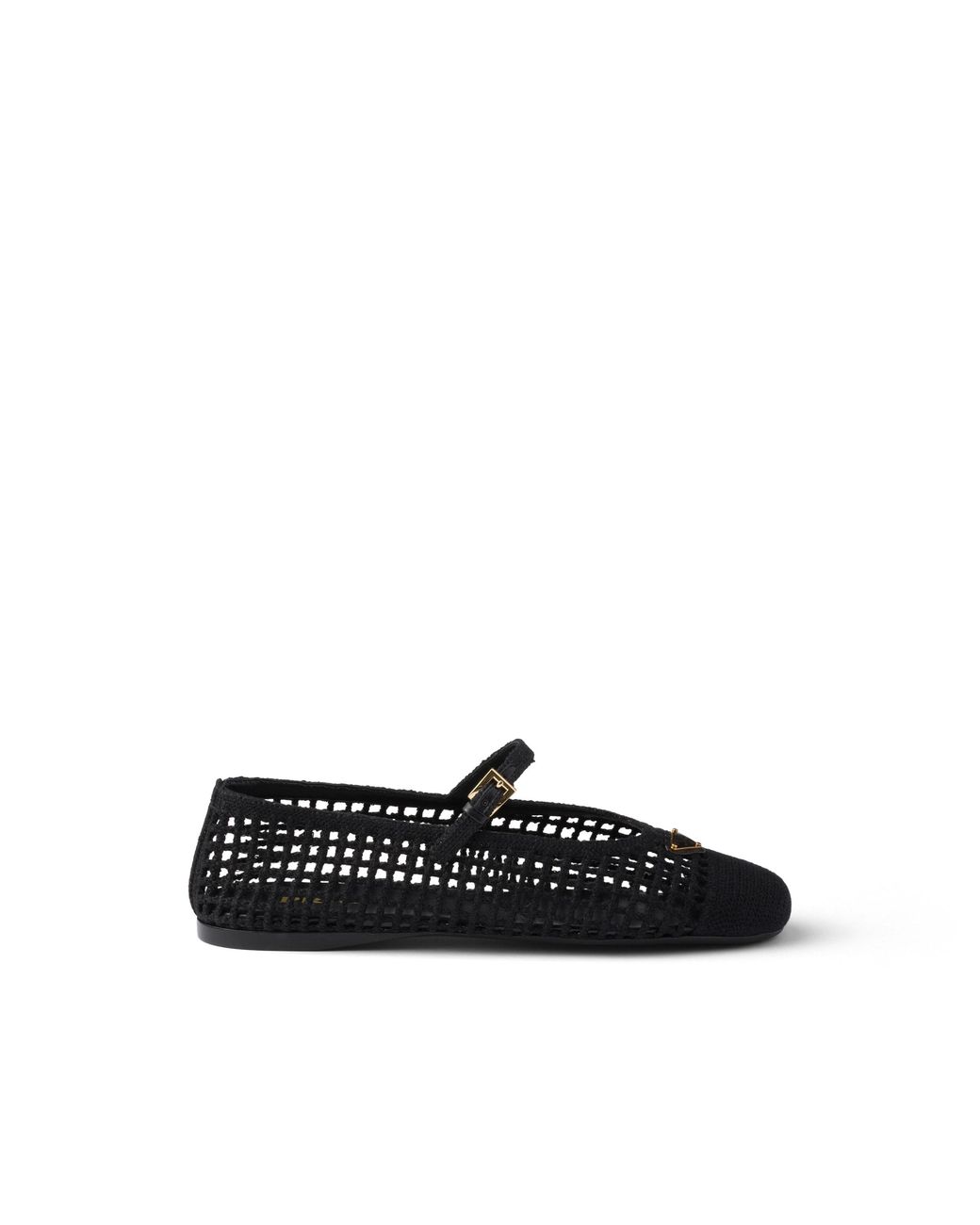 Prada Black Crochet Ballerinas, Size 35