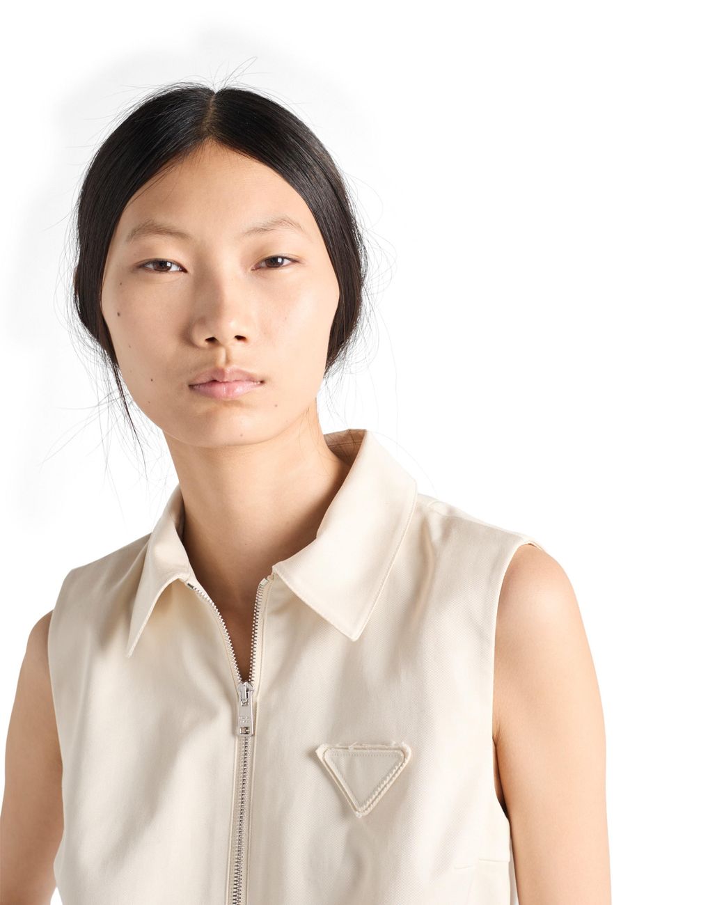 Prada White Natural Chino Mini-Dress