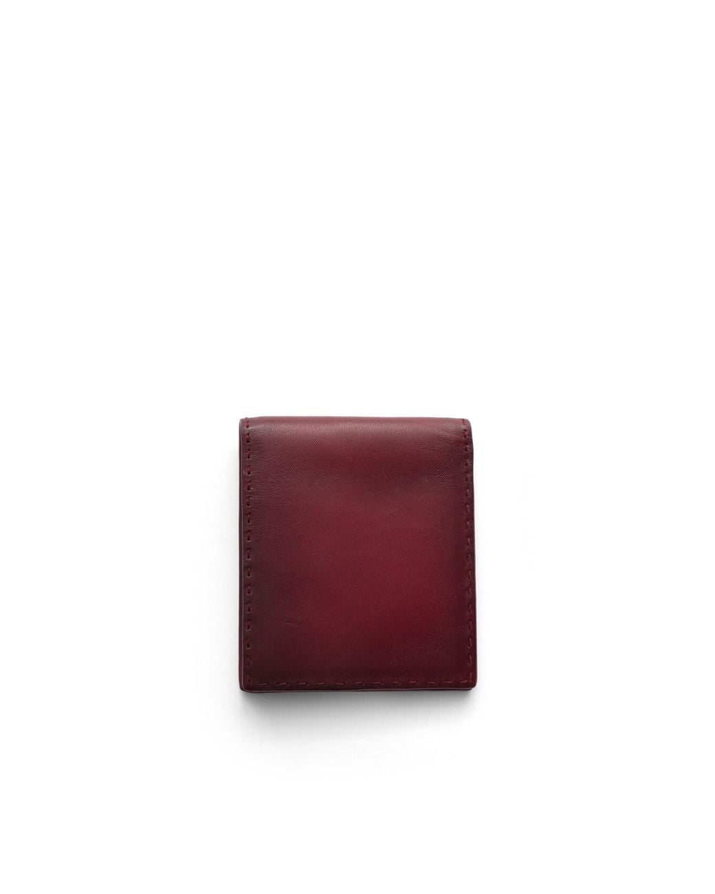Prada Red Antiqued Leather Wallet for men