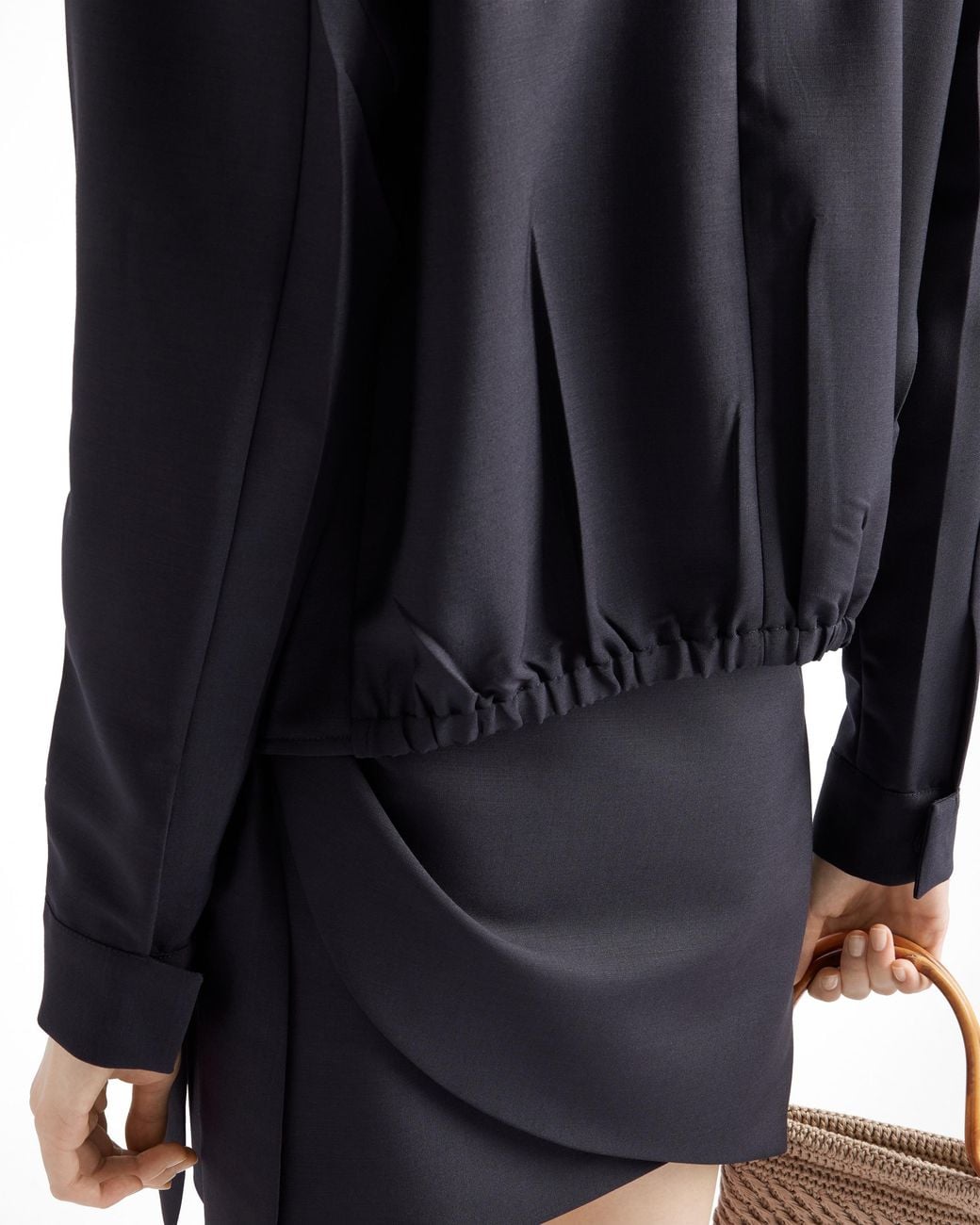 Prada Blue Kid Mohair Blouson Jacket