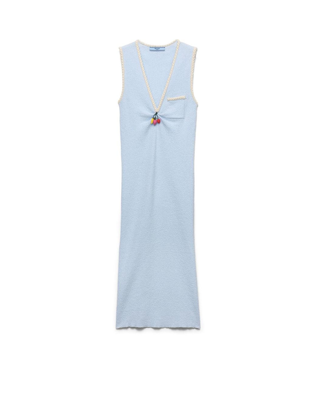 Prada Blue Cotton Bouclé Dress