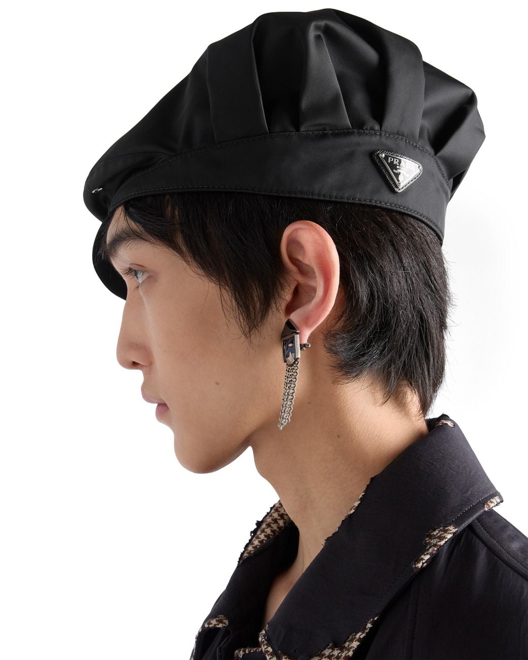 Prada Black Re-Nylon Cap for men