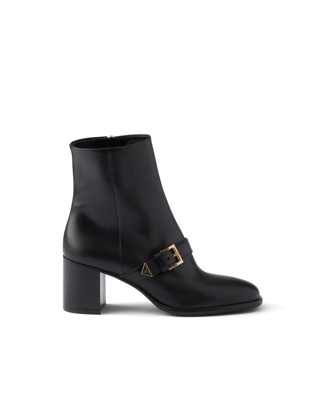 Prada Black Leather Booties