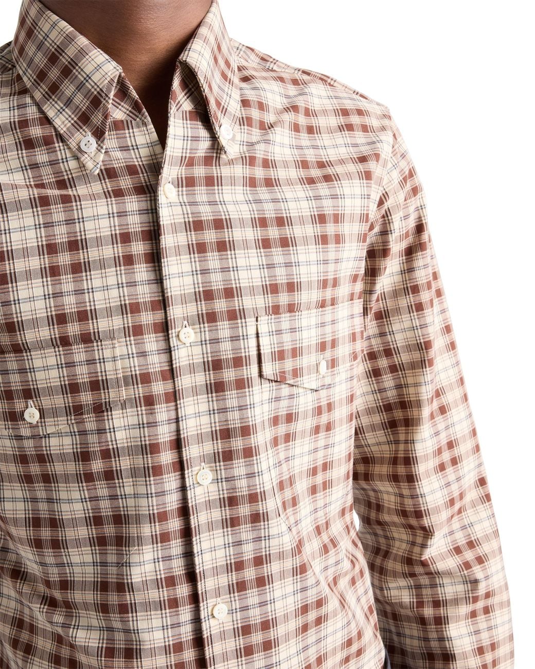 Camicia Button Down di Prada in Brown da Uomo
