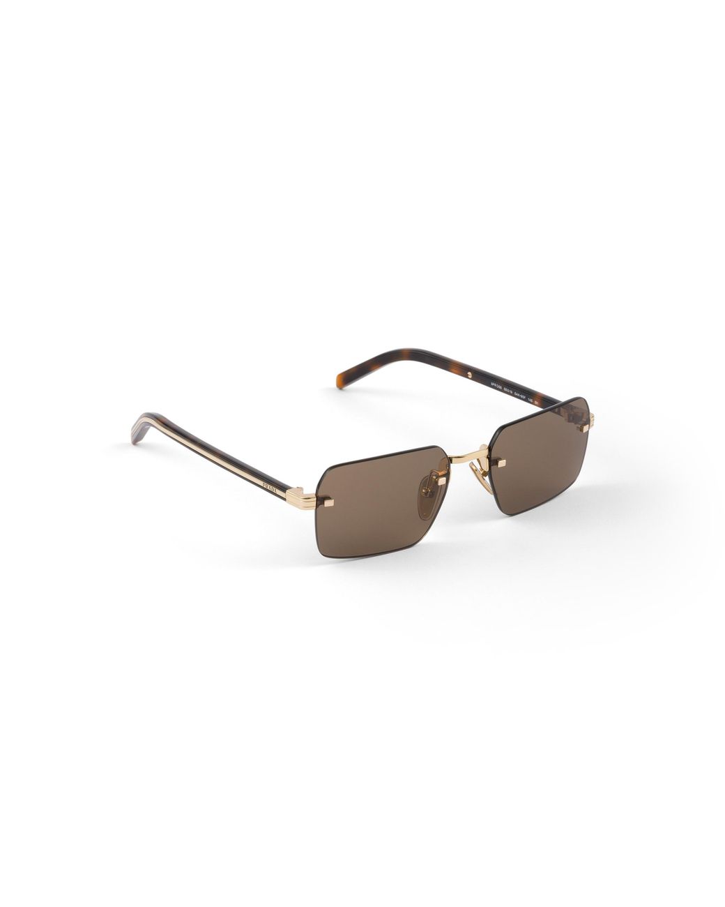 Prada Multicolor Sunglasses With The Iconic Metal Plaque, Color Earth for men