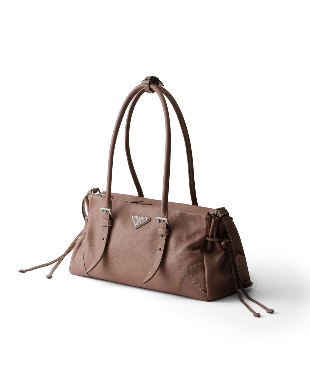 Prada Brown Bonnie Medium Antiqued Leather Tote Bag