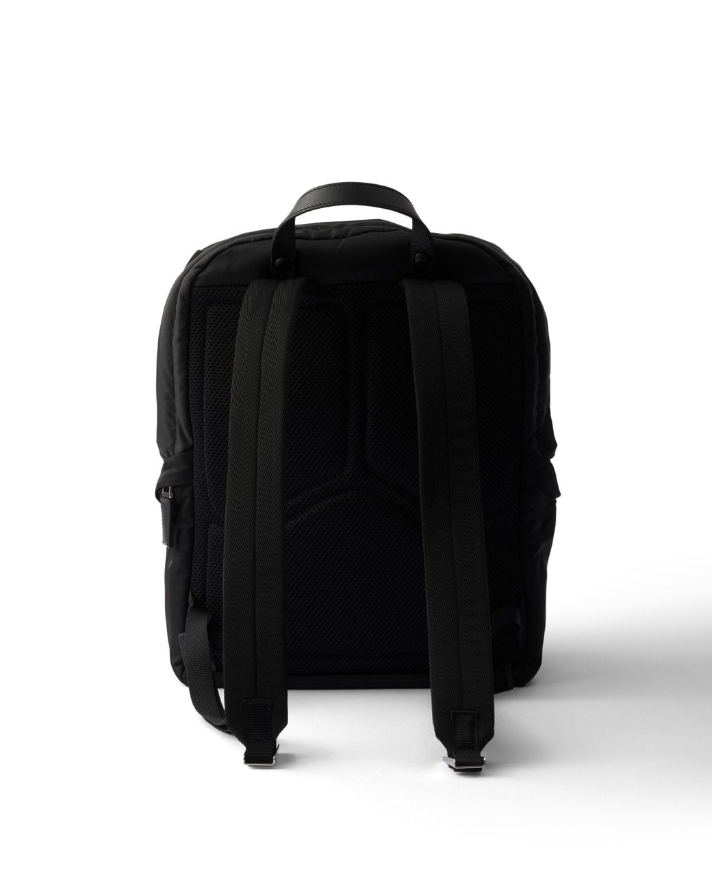Prada Black Re-Nylon And Saffiano Leather Backpack for men