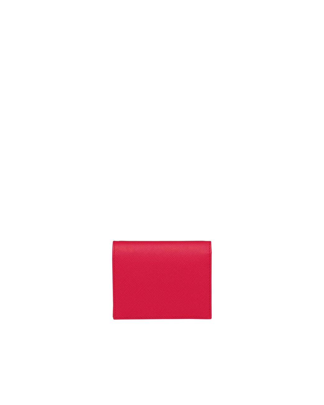 Prada Red Small Saffiano Leather Wallet