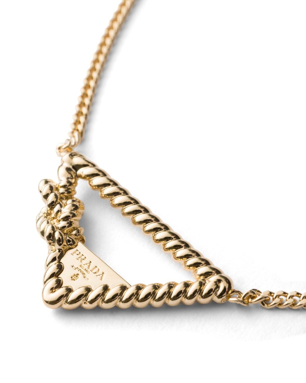 Prada Metallic Metal Necklace