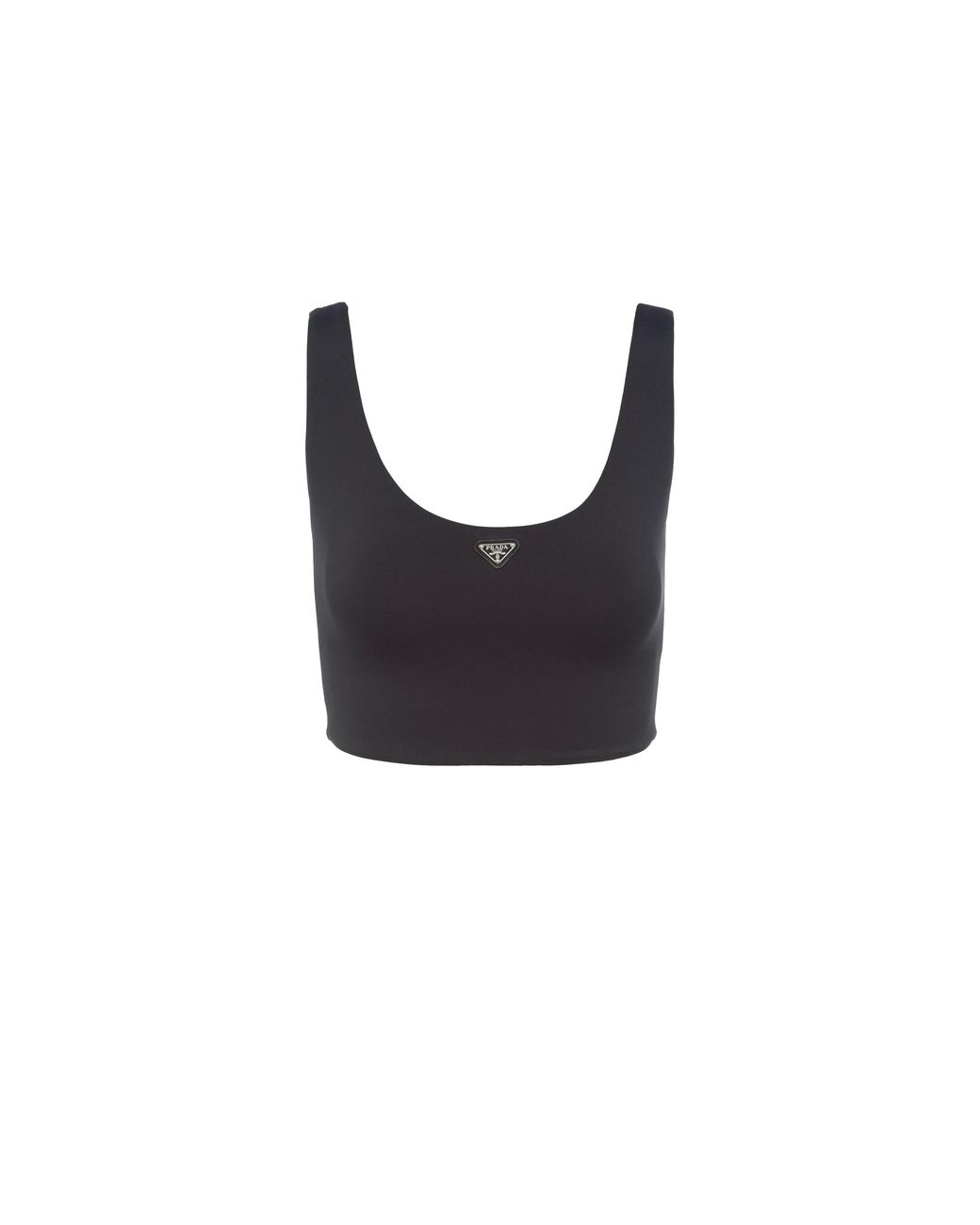 Top De Punto Elástico, Mujer, Talla Prada de color Black