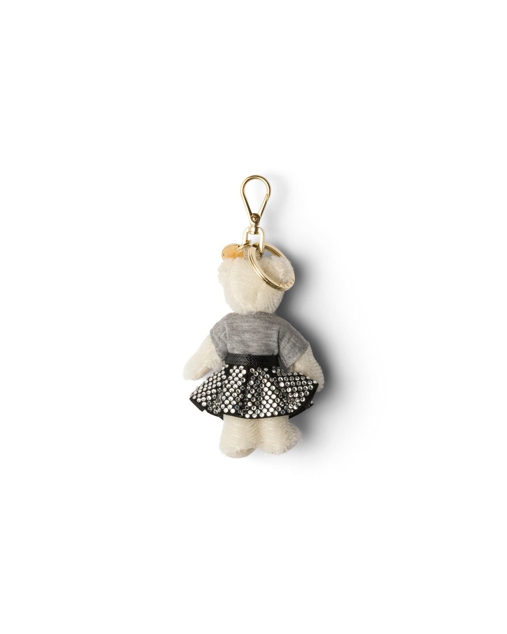 Prada White Teddy Keychain Charm