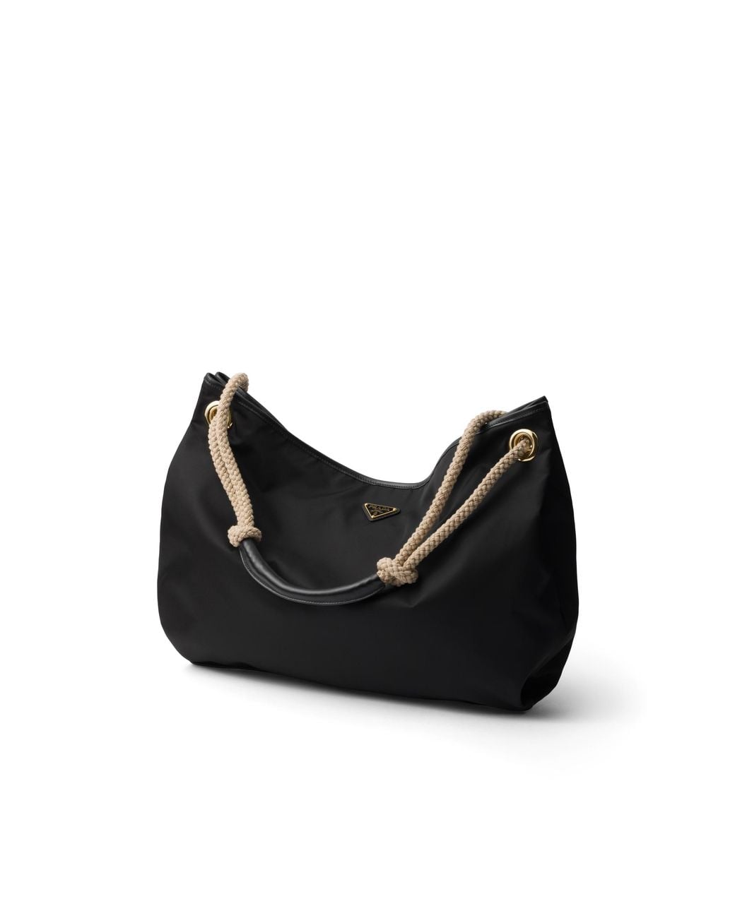 Prada Black Mariner Large Re-Nylon Shoulder Bag