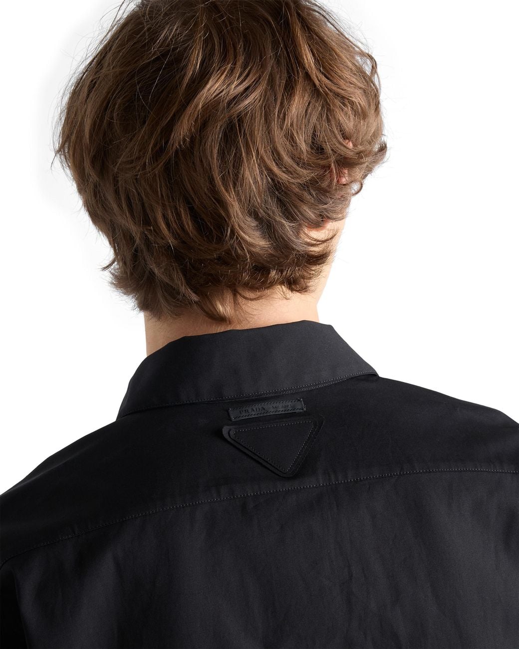 Prada Black Stretch Cotton Shirt for men