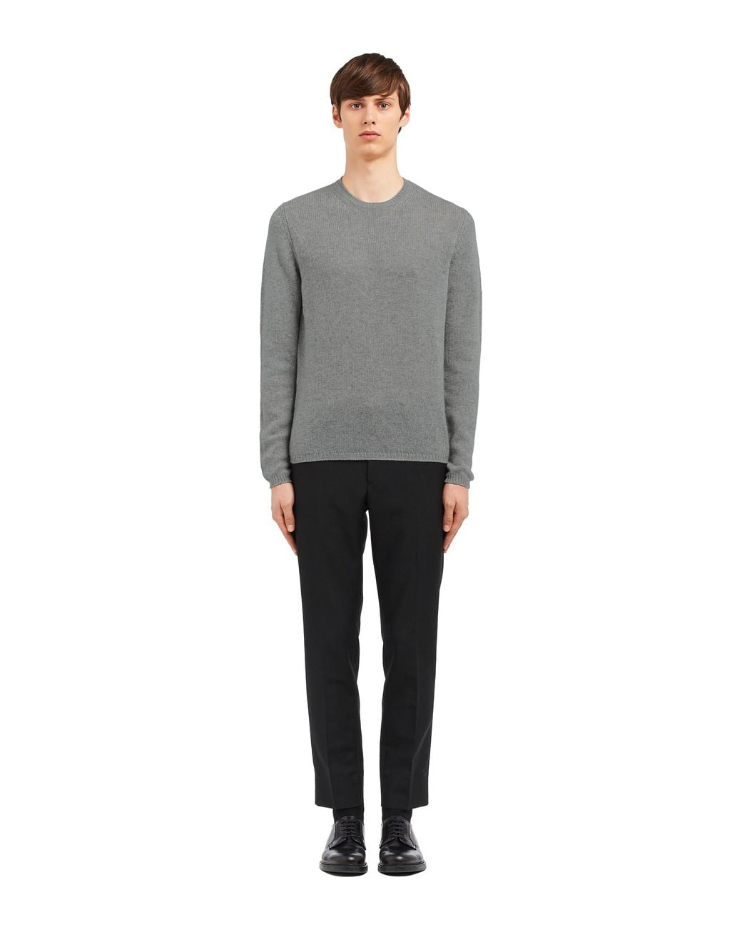 Prada Gray Crewneck Sweater for men