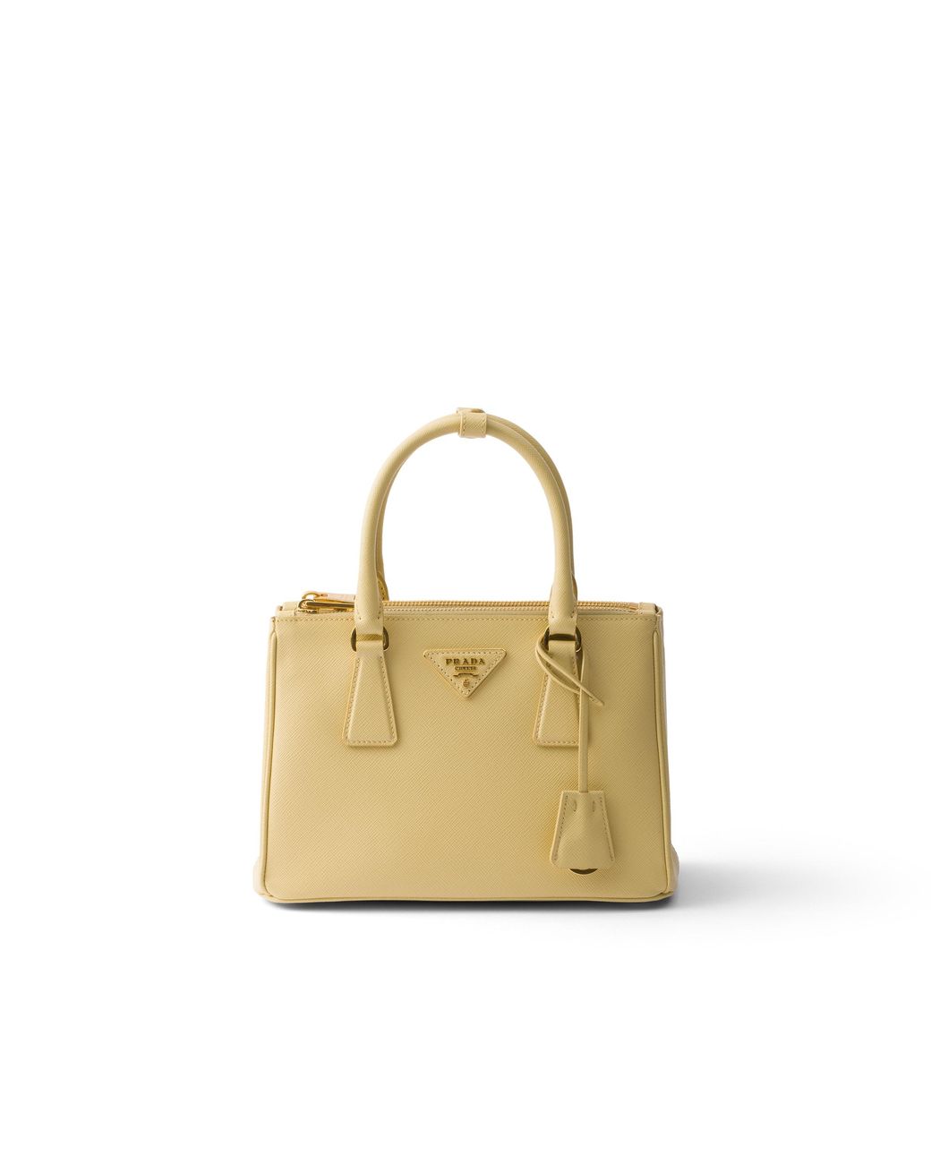 Prada Metallic Galleria Small Saffiano Leather Bag, Vanilla
