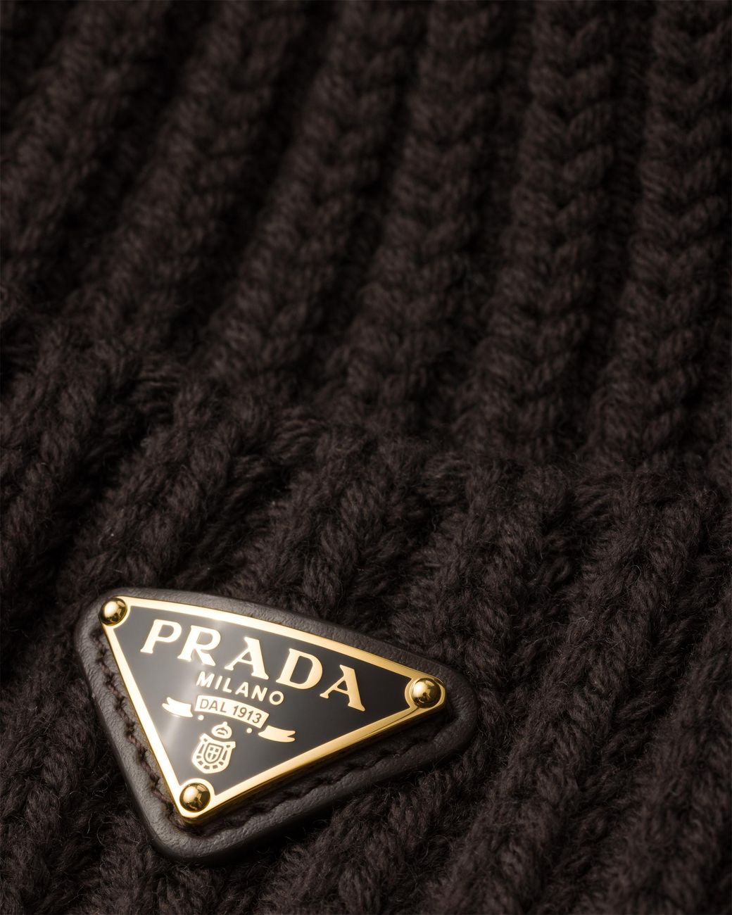 Prada Black Wool Beanie