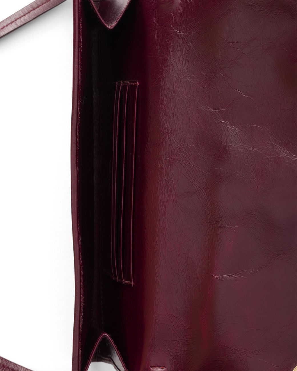 Prada Purple Leather Wallet With Shoulder Strap