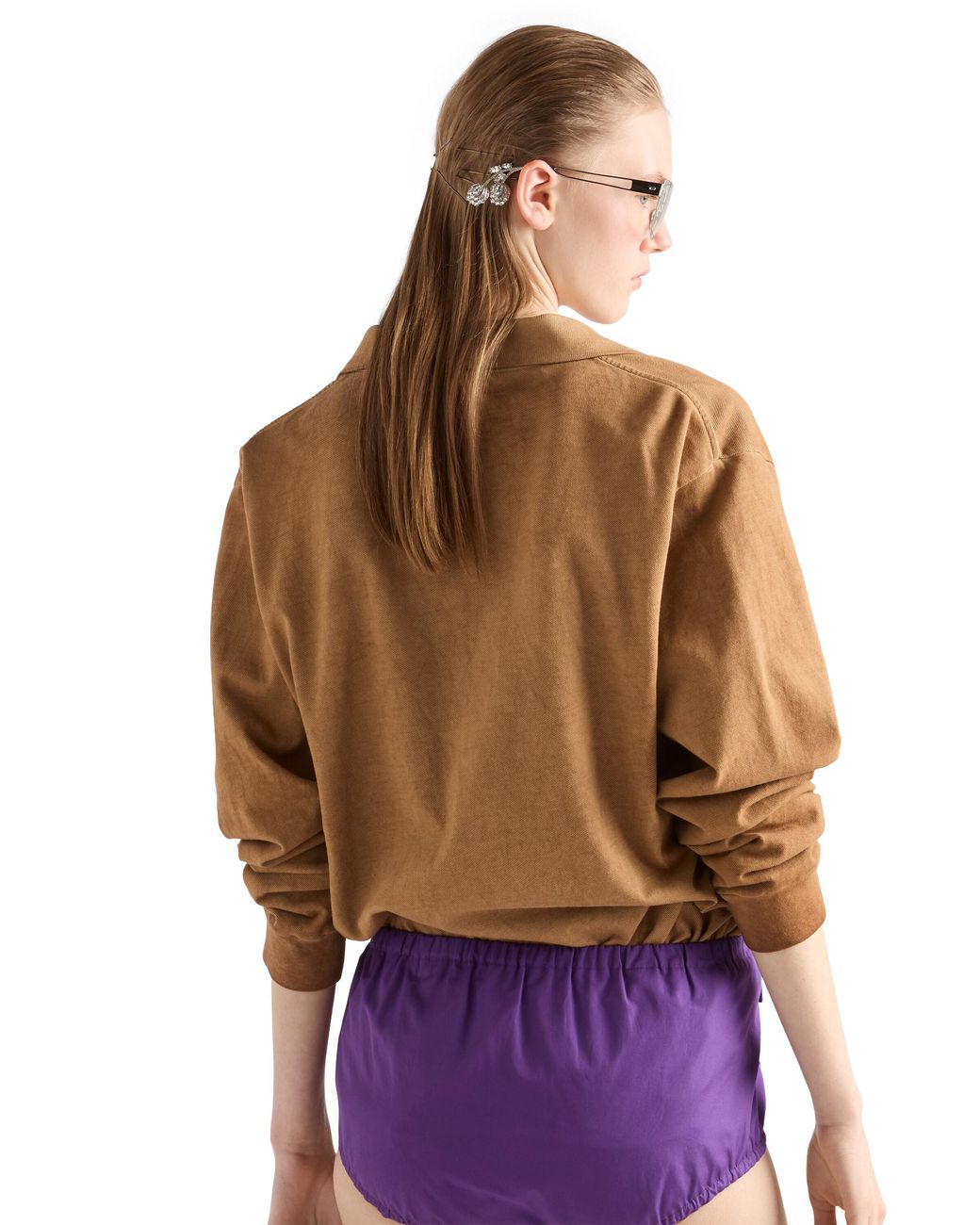Prada Purple Poplin Shorts