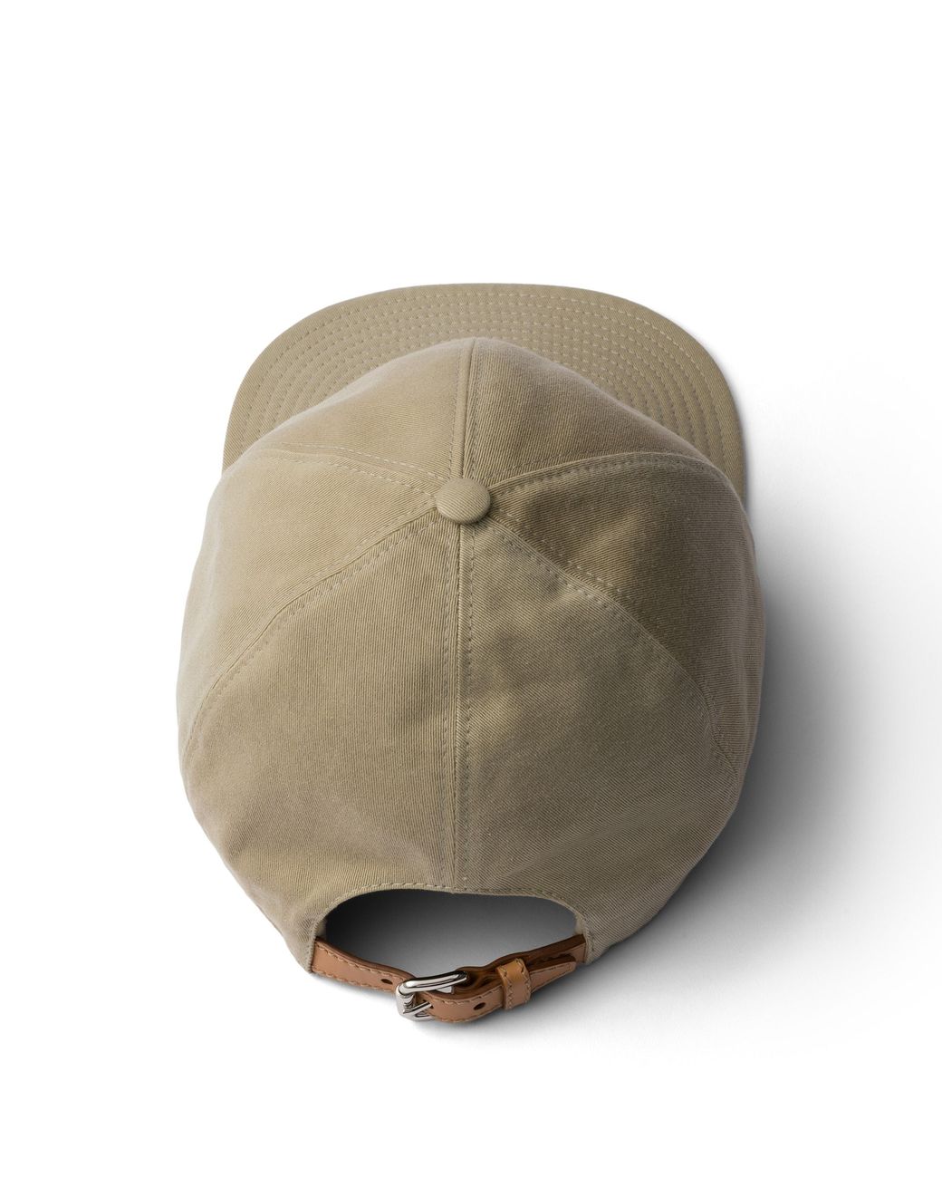 Prada White Old Gabardine Baseball Cap, Khaki for men
