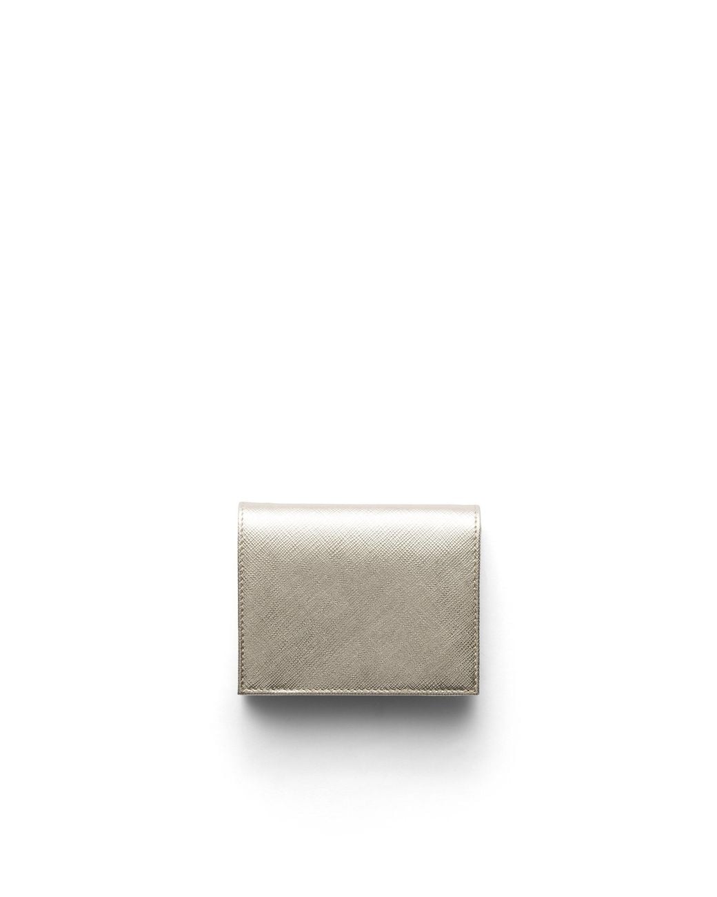 Prada White Small Saffiano Leather Wallet