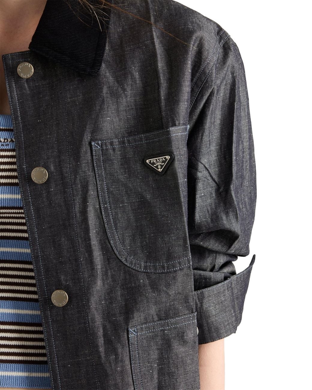 Prada Black Chambray Jacket