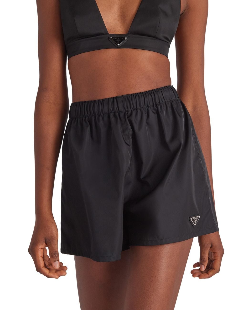 Prada Black Re-nylon Shorts
