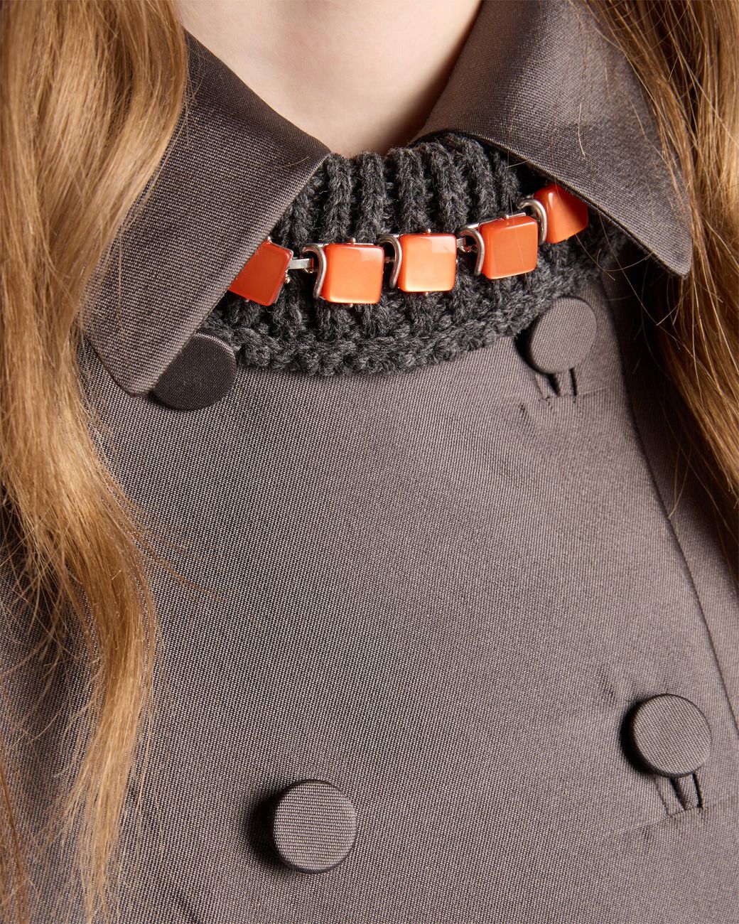 Prada Brown Double-Breasted Wool And Silk Coat