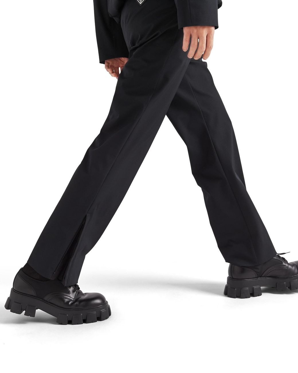 Prada Black Stretch Technical Fabric Pants