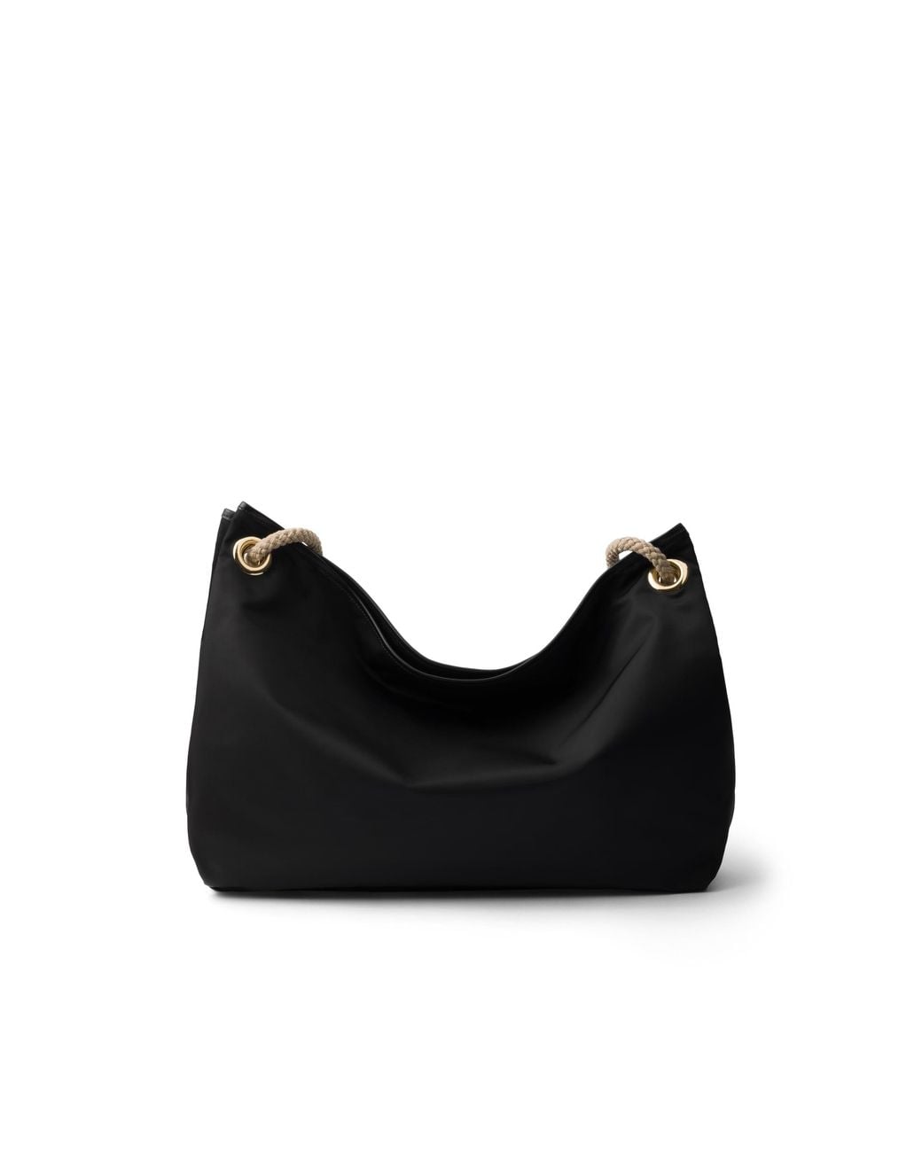 Prada Black Mariner Large Re-Nylon Shoulder Bag