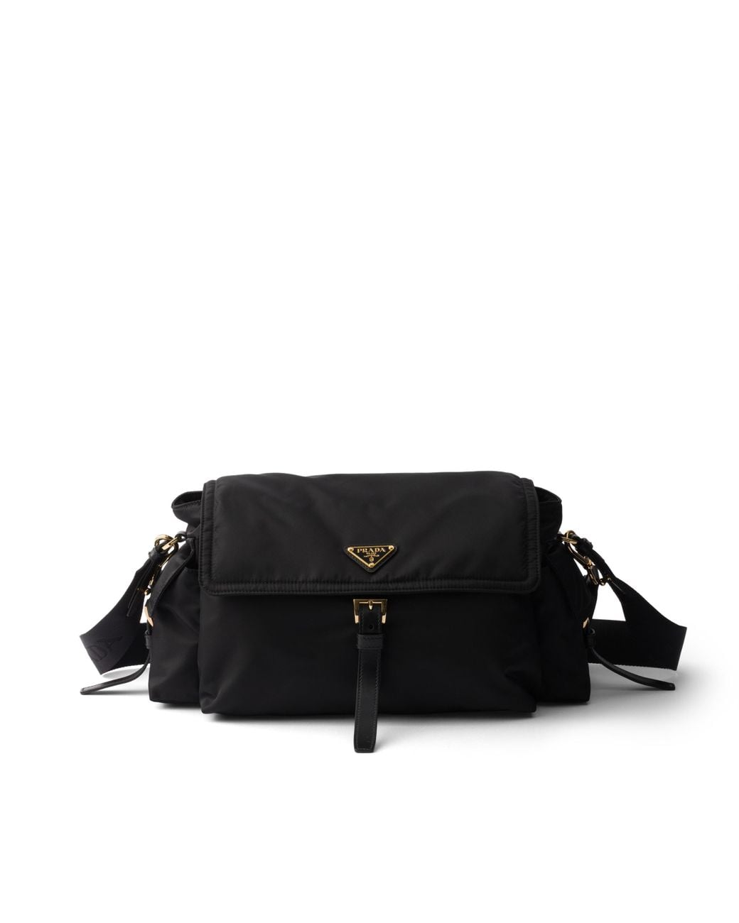 Prada Black Explore Large Re-Nylon Shoulder Bag With Flap