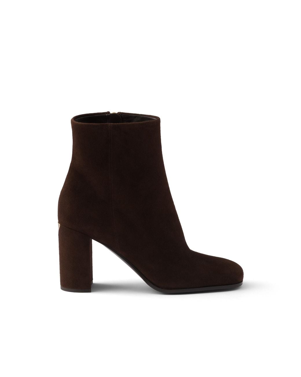 Prada Black Suede Booties, Dark