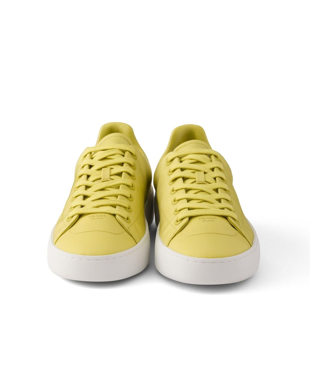 Prada Yellow Court Re-Nylon Sneakers for men