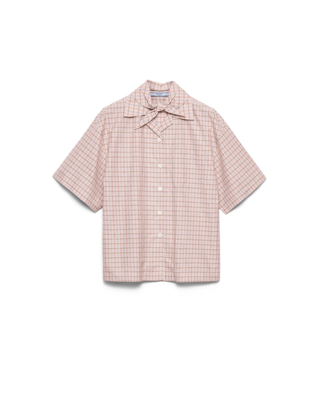 Prada Pink Madras Fabric Bowling Shirt