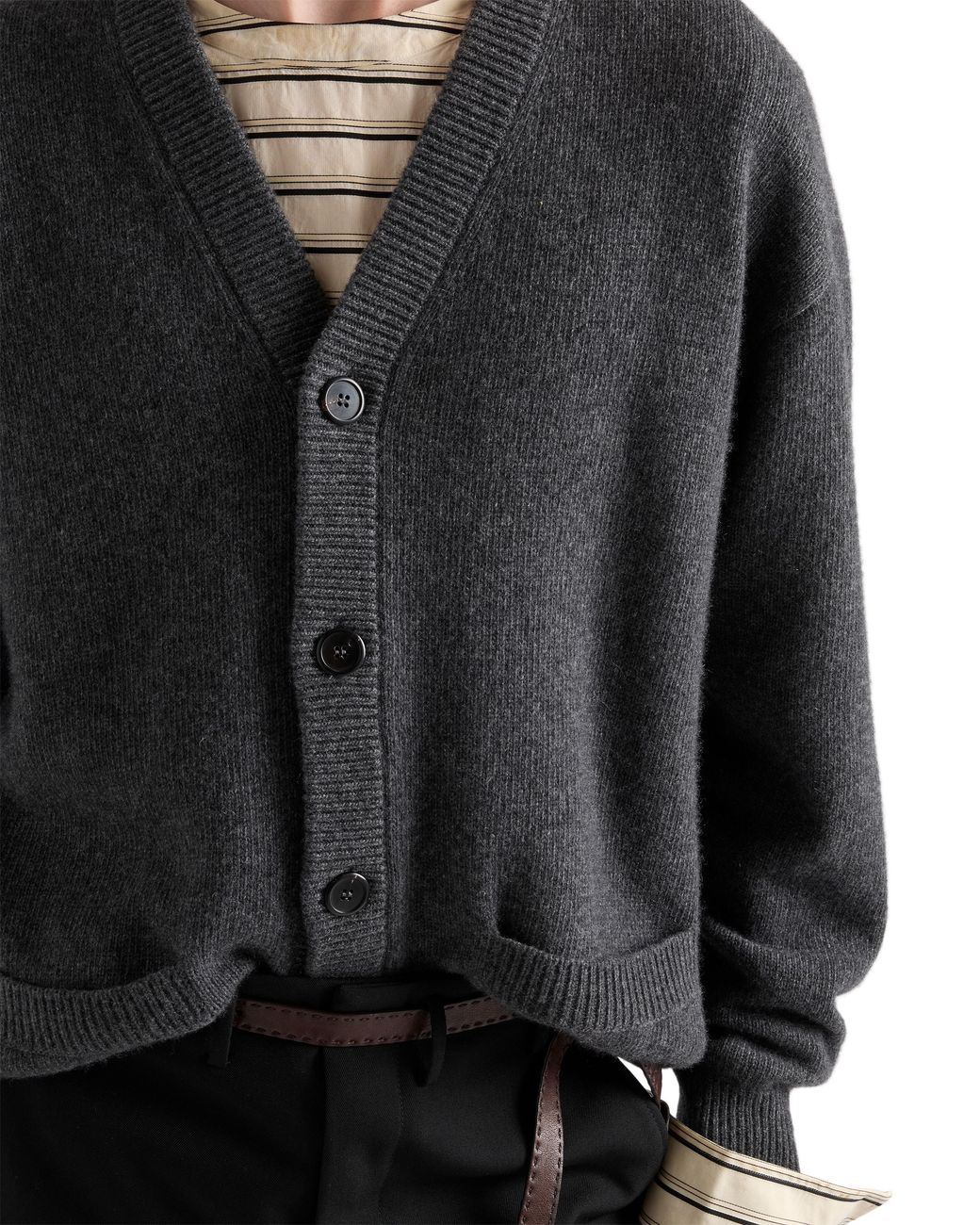 Prada Blue Re-Cashmere Cardigan for men