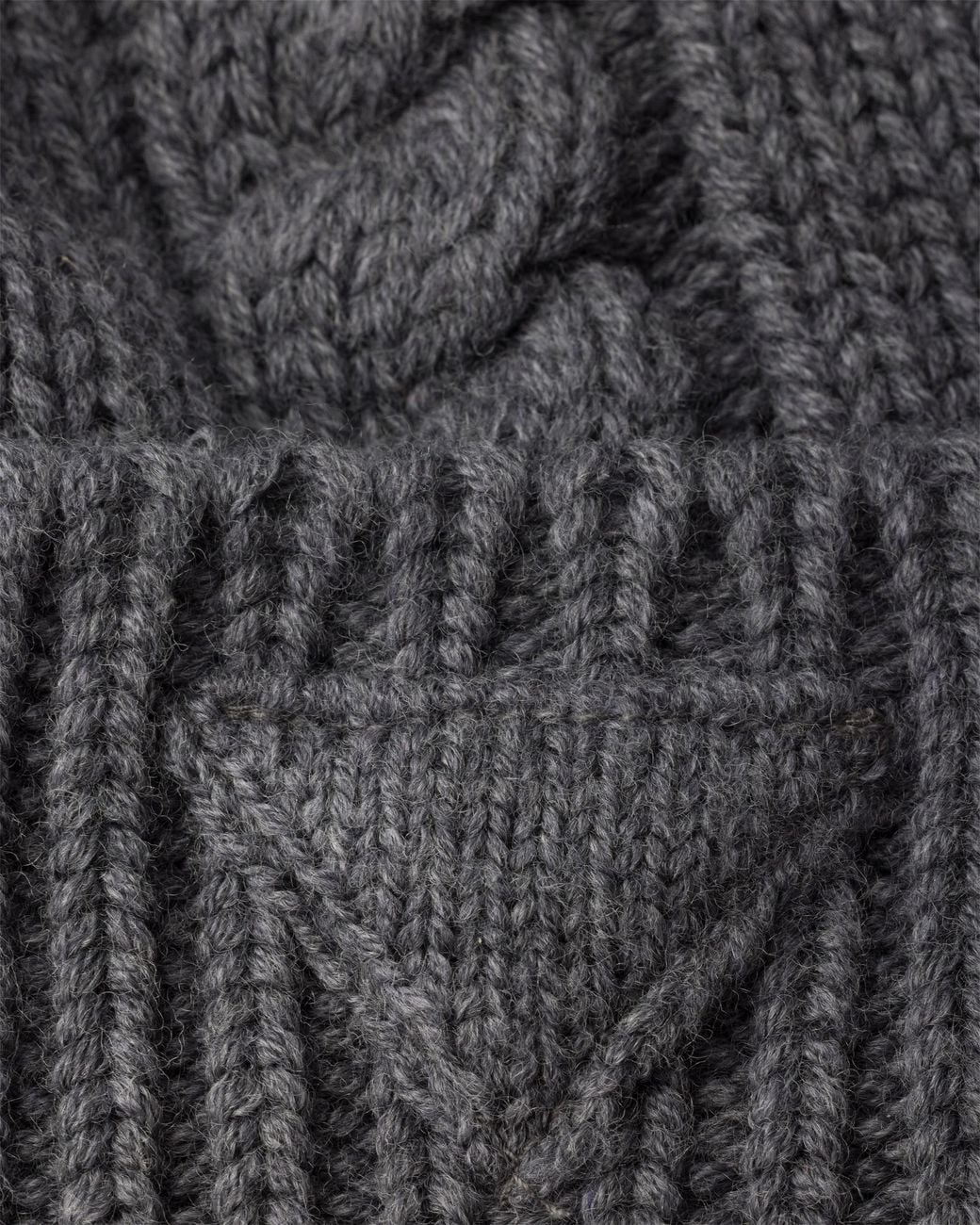 Prada Gray Wool Beanie