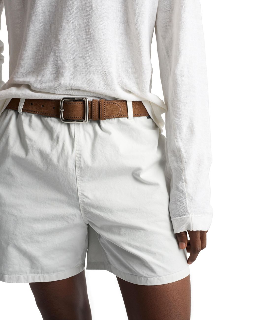 Prada Brown Nubuck Leather Belt for men