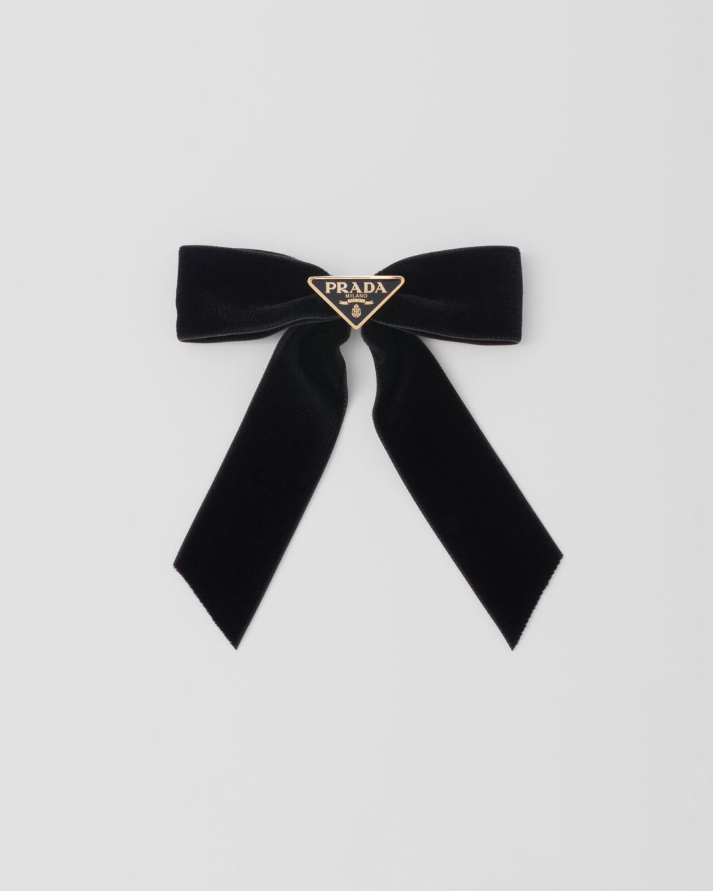 PRADA ベルベット バレッタ prada-black-Fermaglio-Per-