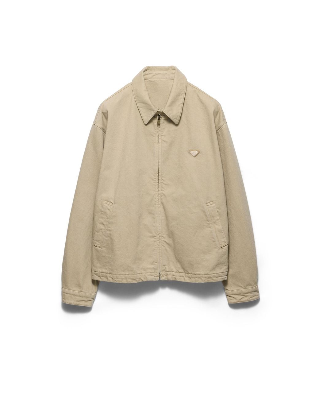 Prada Natural Old Denim Blouson Jacket, Sand for men