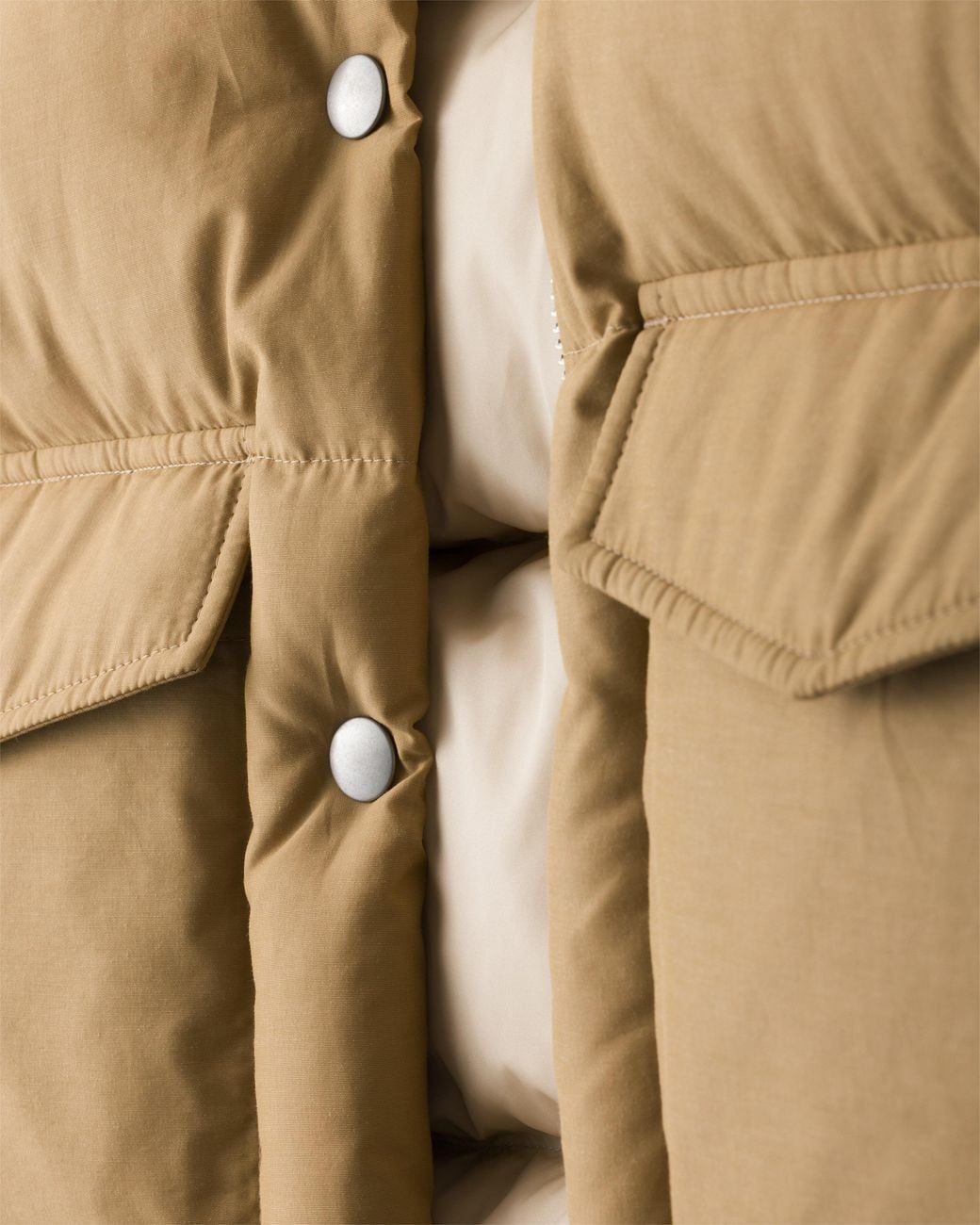 Prada Natural Medium-Weight Technical Fabric Down Jacket