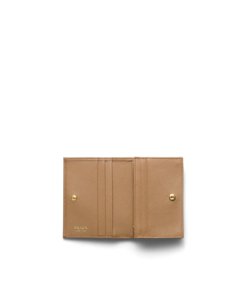 Prada White Small Saffiano Leather Wallet