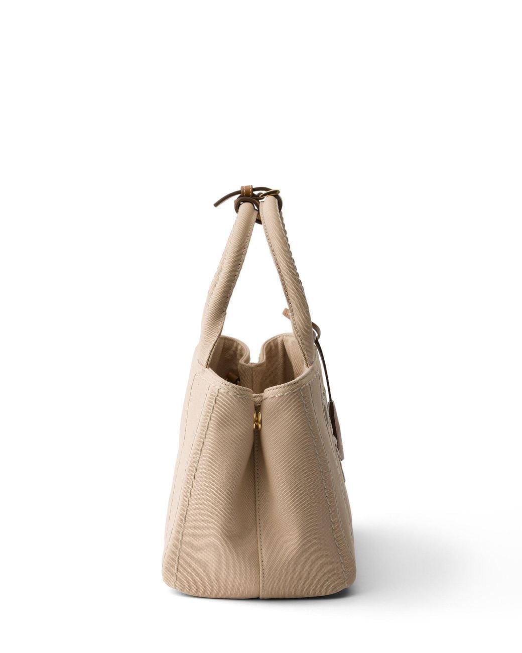Prada Natural Jardinière Small Cotton Canvas Bag, Cord