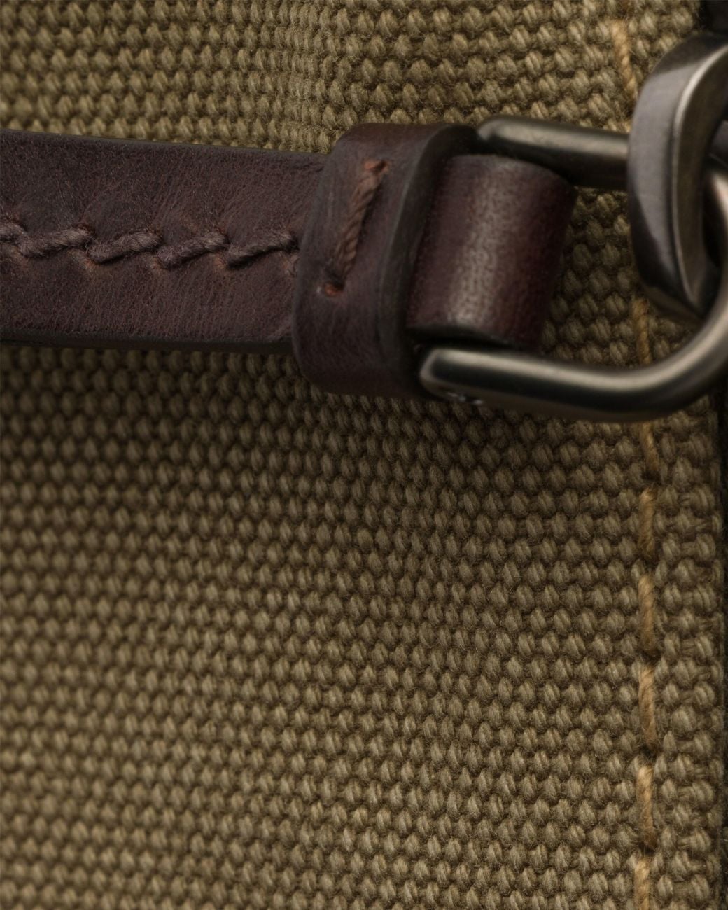Prada Brown Route Large Canvas And Leather Tote Bag