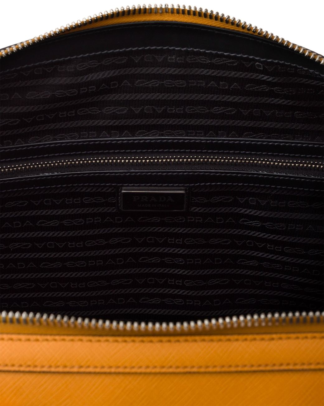 Prada Brown Saffiano Leather Travel Bag