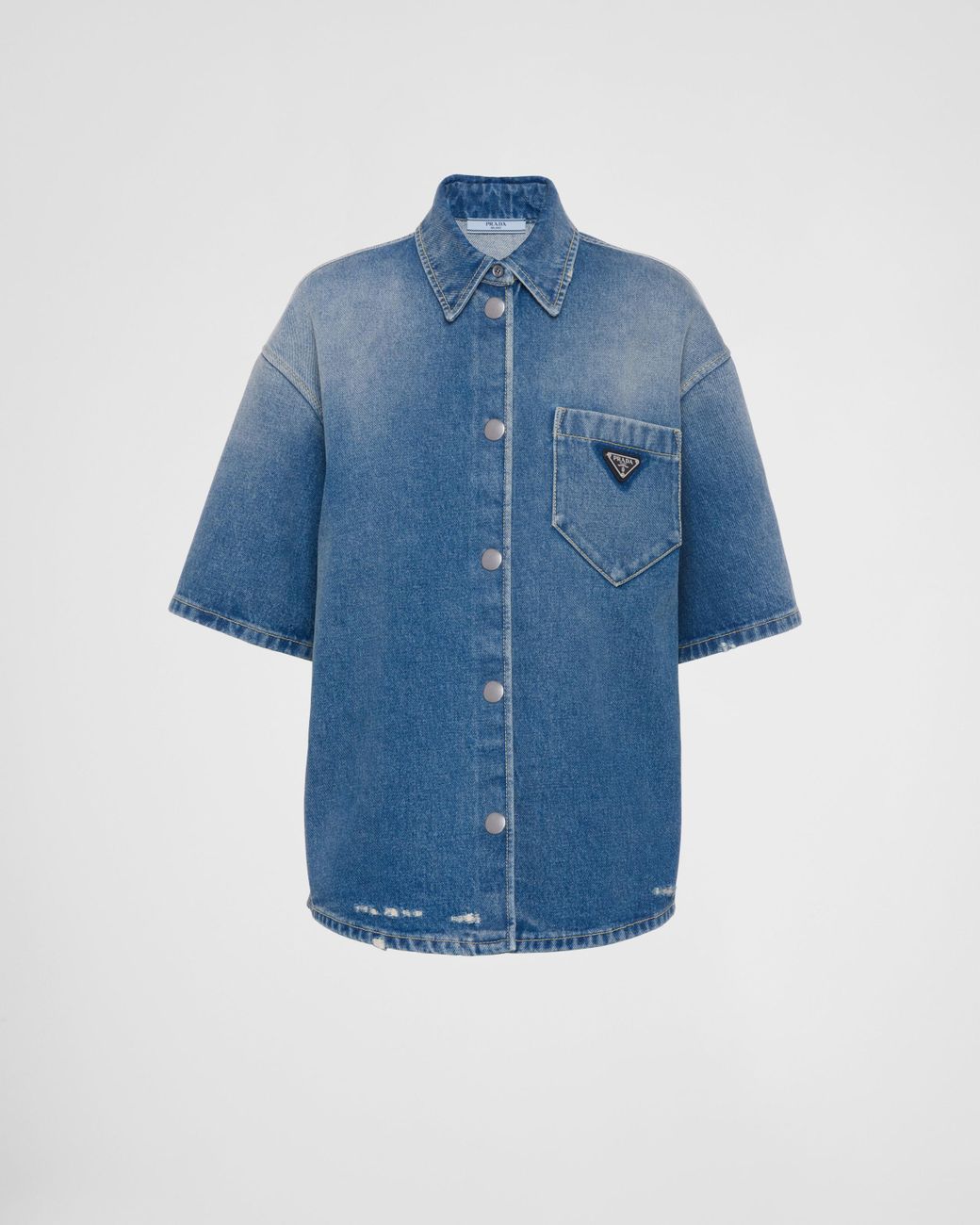 Prada Denim Shirt in Blue | Lyst UK