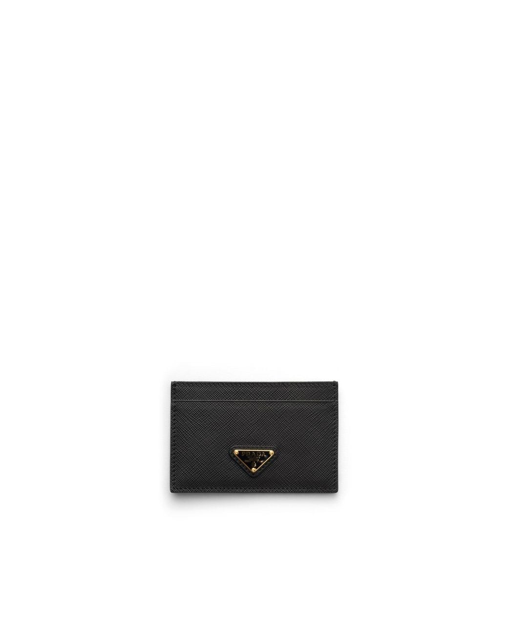 Prada White Saffiano Leather Card Holder
