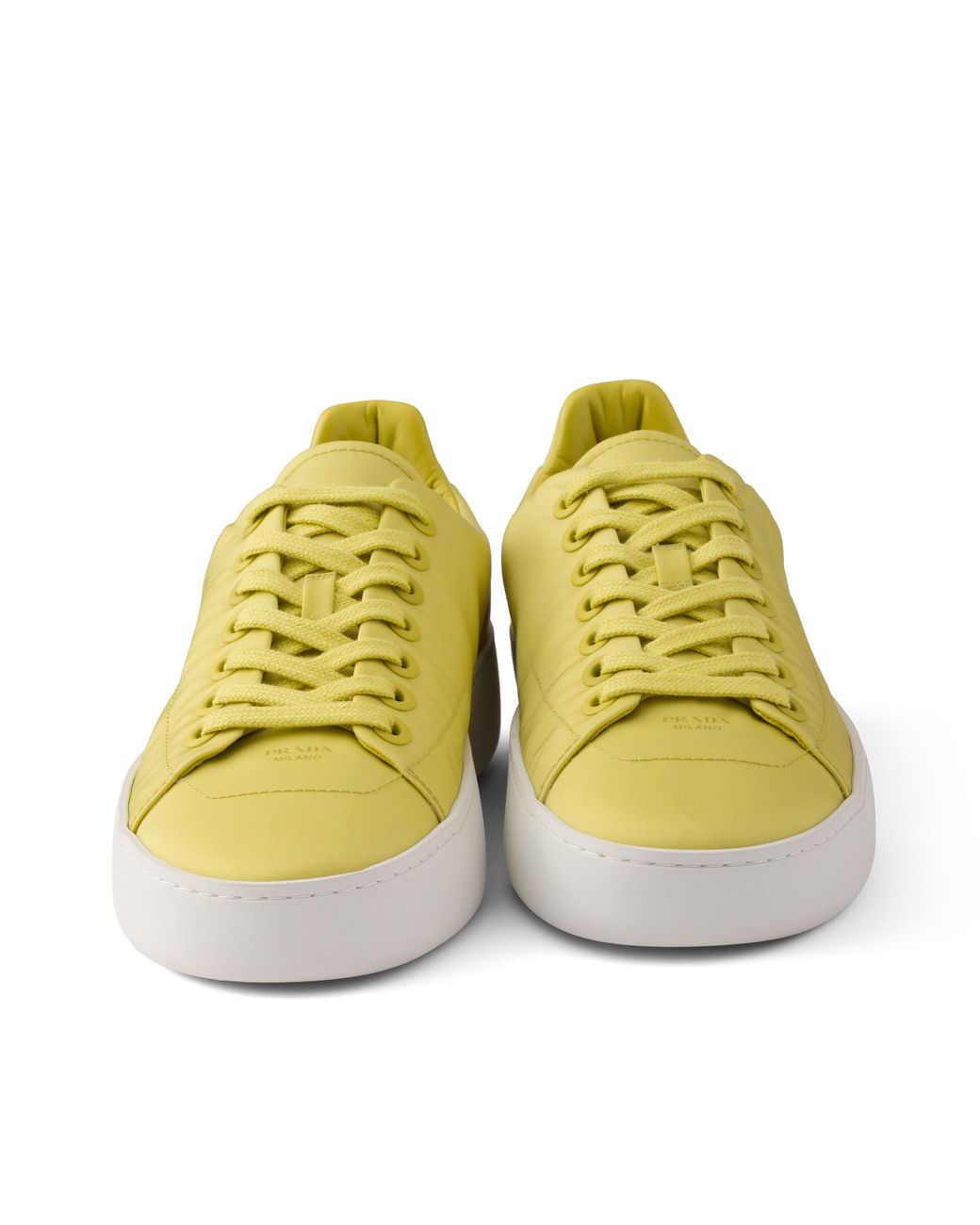 Prada Yellow Court Re-Nylon Sneakers