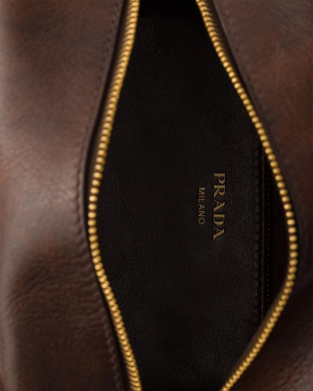 Prada Brown Box Antiqued Leather Top-Handle Mini-Bag
