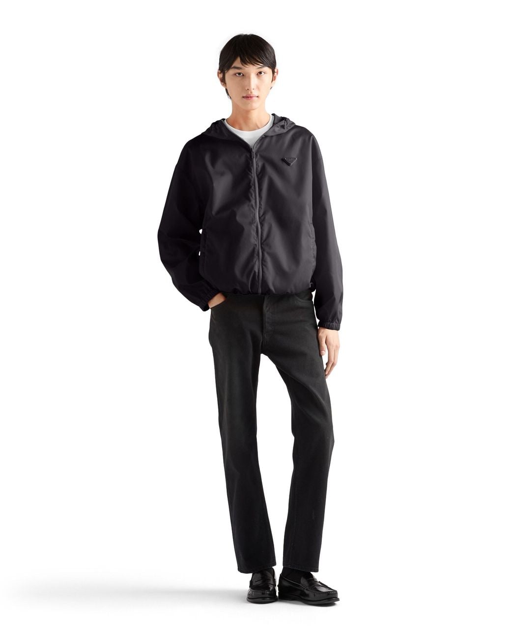 Prada Blue Re-Nylon Rain Jacket