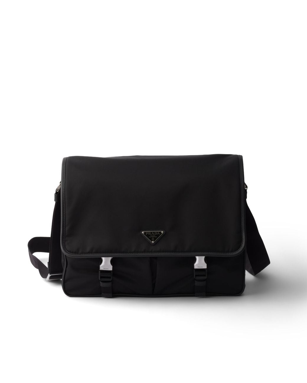 Prada Black Re-Nylon And Saffiano Leather Shoulder Bag for men